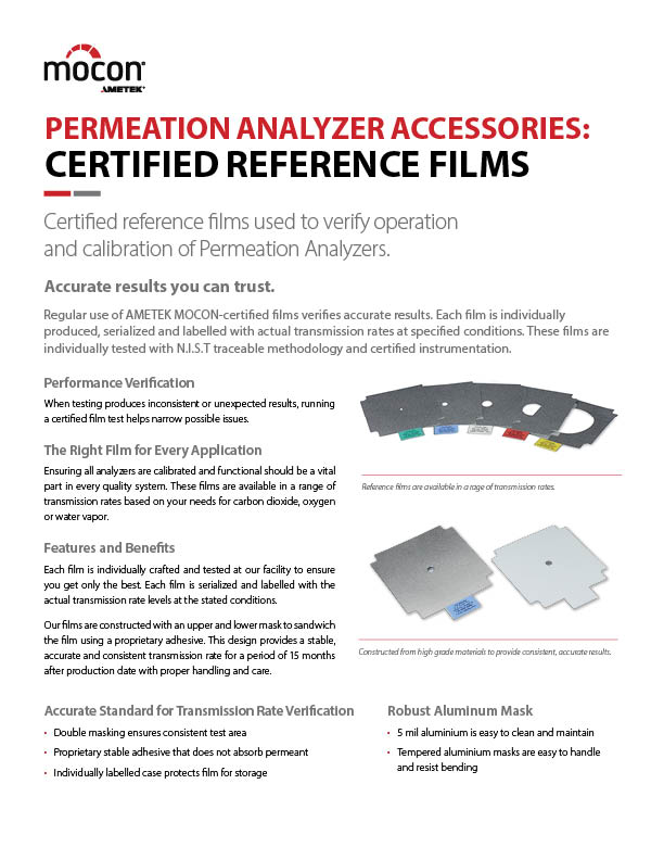 渗透分析仪附件：认证参考膜