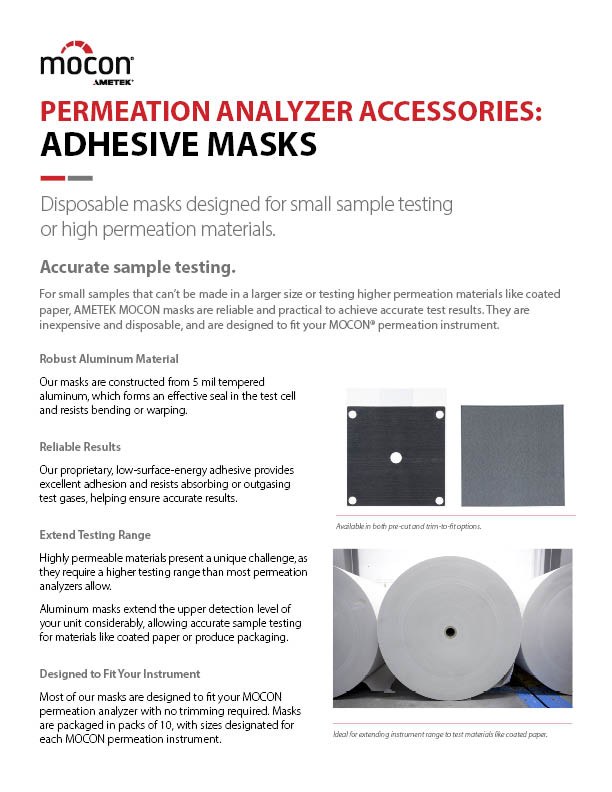 渗透分析仪配件：粘性面罩