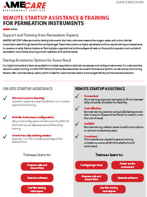 AMECare 渗透仪器远程启动协助和培训